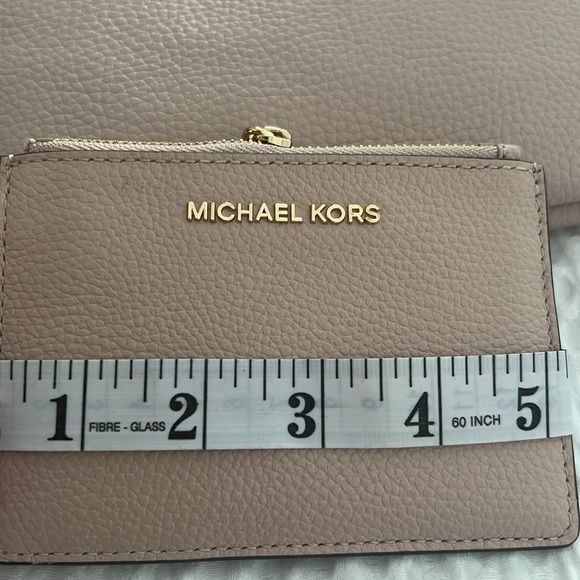 Michael Kors Soft Pink 2Pcs Set grained leather crossbody bag/coin purse• - Picture 10 of 10